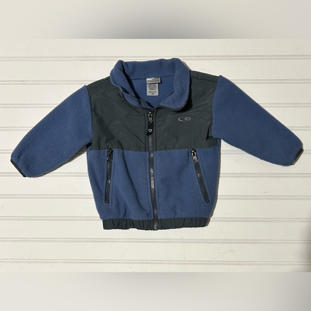 Champion Baby Boy Girl Jacket Size 12 Months Blue Full‎ Zip Winter Coat Casual